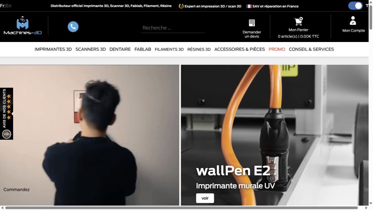 Machines-3D France website