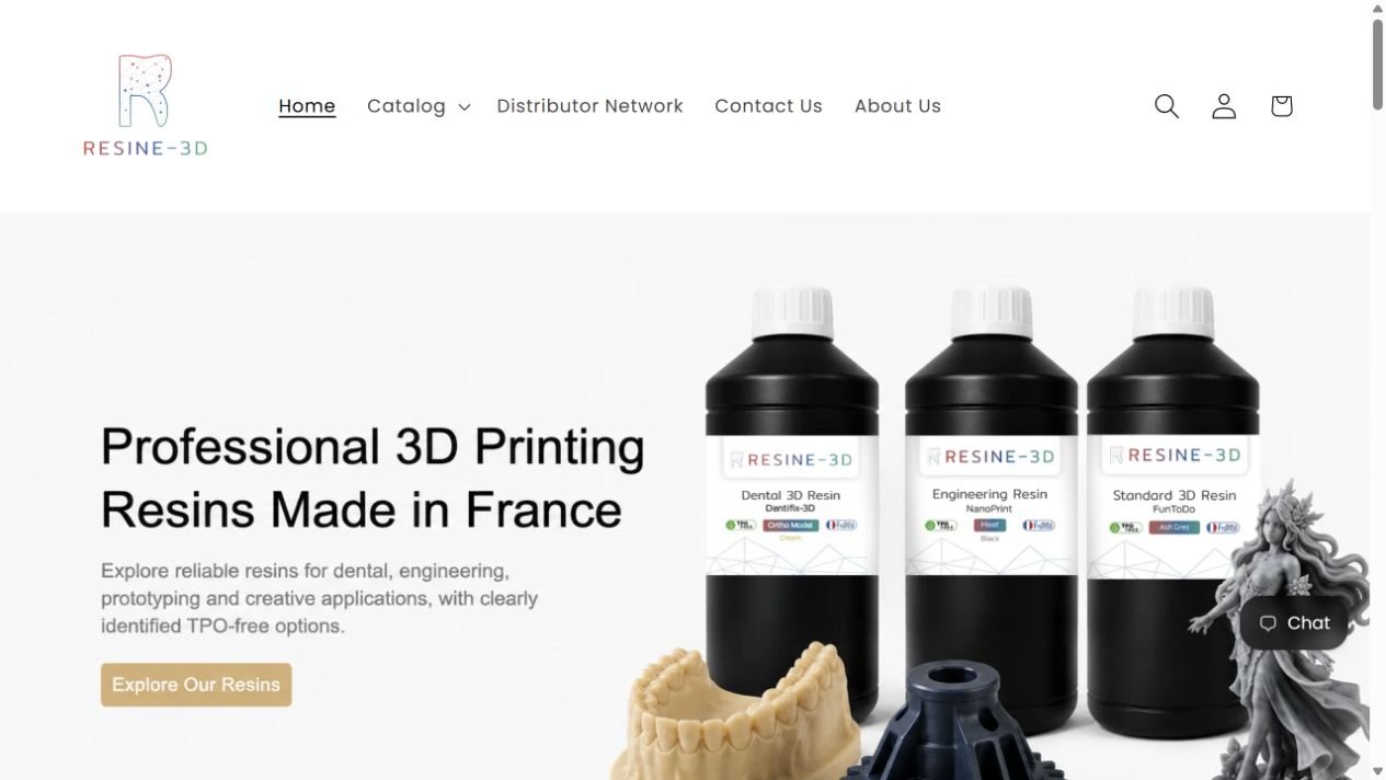 Résine-3D website and educational content